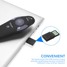 Load image into Gallery viewer, Wireless Presenter with Red Laser Pointers Pen USB