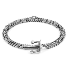 Load image into Gallery viewer, Union Anchor Double Silver Chain Bracelet