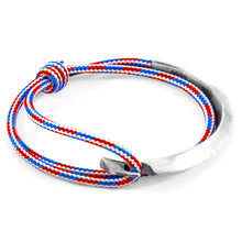 Load image into Gallery viewer, Project-RWB Red White and Blue Hove Silver and Rope Bracelet