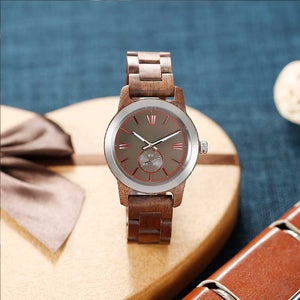 Men's Handcrafted Engraving Walnut Wood Watch - Best Gift Idea!