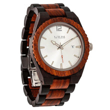 Load image into Gallery viewer, Men&#39;s Custom Engrave Ebony &amp; Rose Wooden Watch - Personalize Your