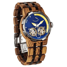 Load image into Gallery viewer, Men&#39;s Dual Wheel Automatic Ambila Wood Watch - For High End Watch