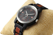 Load image into Gallery viewer, Men&#39;s Handcrafted Engraving Ebony &amp; Rose Wood Watch - Best Gift Idea!