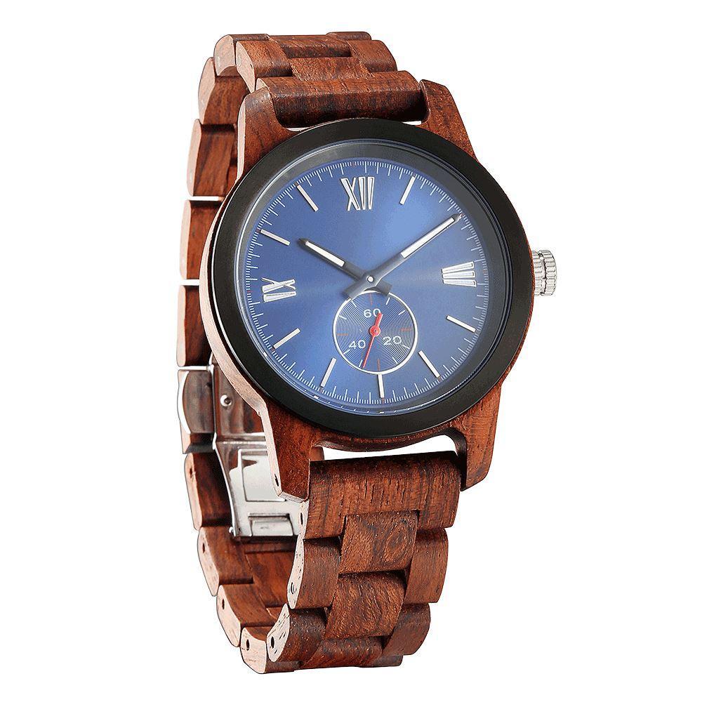 Men's Handcrafted Engraving Kosso Wood Watch - Best Gift Idea!