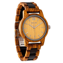 Load image into Gallery viewer, Men&#39;s Handmade Engraved Ambila Wooden Timepiece - Personal Message on