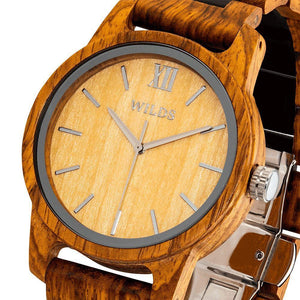 Men's Handmade Engraved Ambila Wooden Timepiece - Personal Message on