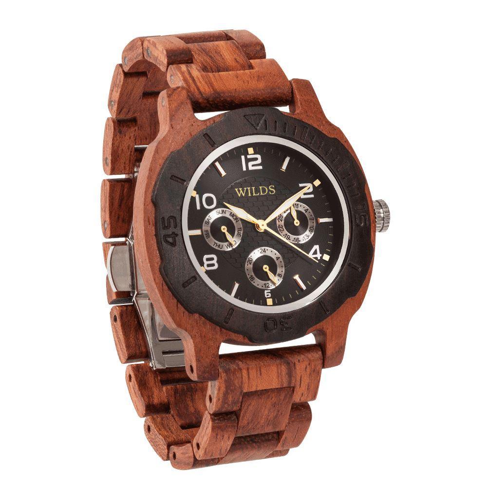Men's Multi-Function Custom Kosso Wooden Watch - Personalize Your